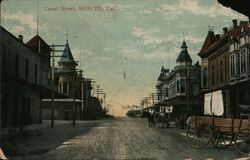 Canal Street, Merced Postcard