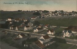 Panorama of Point Arena, California Postcard