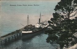 Steamer Poma, Point Arena Harbor Postcard