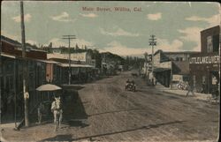 Main Street, Willits, California Postcard Postcard Postcard