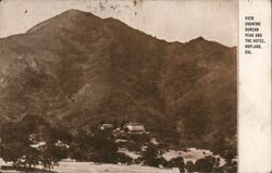 View Showing Duncan Peak and the Hotel, Hopland, CA Postcard