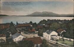 Clear Lake and Mt. Konocti from the Grammar School Postcard