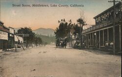 Street Scene, Middletown, California Postcard