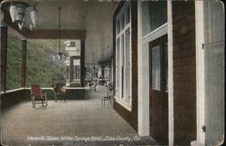 Veranda Scene, Witter Springs Hotel Postcard