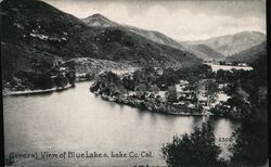 General View of Blue Lakes Postcard