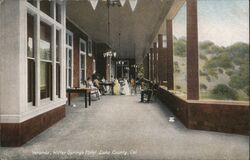 Veranda, Witter Springs Hotel Postcard