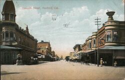 Seventh Street, Hanford Postcard