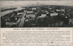 Bird's Eye View of Eureka, California J.A. Meiser Postcard Postcard Postcard