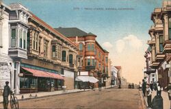 Third Street, Eureka, California Postcard