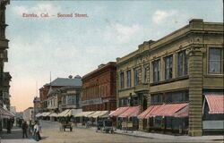 Second Street, Eureka, California Postcard