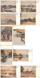 Set of 10: Burmese Postcards Mandalay, Burma Southeast Asia F. M. Marri Postcard Postcard Postcard