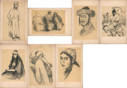 Ephraim Moses Lilien Jewish Types Portfolio Postcards Set of 7 Judaica Postcard Postcard Postcard