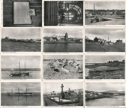 Set of 12: Falkland Islands - Scenes and Memorial Postcard