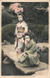 O-Koto-San and Her Friend in the Garden Postcard