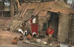 Home Sweet Home - India Native Family Hut Postcard