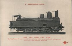 French Steam Locomotive No 2202 Orléans, France Locomotives Postcard Postcard Postcard