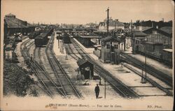 CH-AUMONT (Haute-Marne) - Vue sur la Gare Chaumont, Haute-Marne France Postcard Postcard Postcard