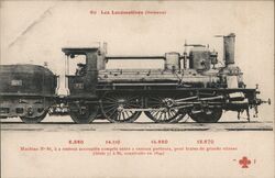 1894 French Steam Locomotive No. 86, PO Railway Orléans, France Locomotives Postcard Postcard Postcard