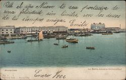 Montevideo La Bahia-Aduana-Universidad 1906 Postcard