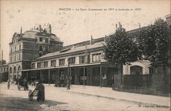 Macon - La Gare (1853-1855) Postcard