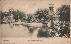 Montevideo Uruguay Lago Azul Park Pond Postcard