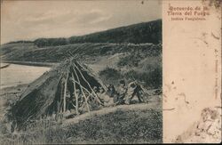 Recuerdo de la Tierra del Fuego. Indios Fueguinos. Chile Postcard Postcard Postcard