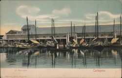 El Mercado, Cartagena, Colombia Postcard