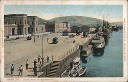 Santos Docks, Landing Point, Brazil Postcard