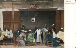 Native coffee house, Egypt Postcard