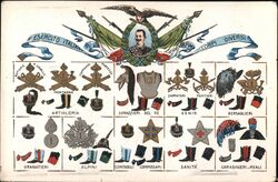 Italian Army Uniform Insignia Postcard