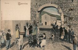 Taormina Porta Messina Goats Postcard