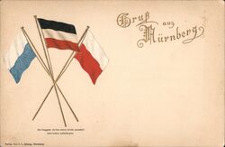 Flags of Prussia, German Empire, Poland Postcard