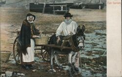 Fish Carriers, Donkey Cart Postcard