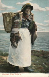 Cornish Fish Wife II. Postcard