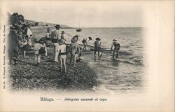 Jabegotes sacando el copo, Málaga Postcard