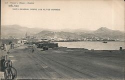 Malaga Vista General Desde Los Altos Hornos Postcard