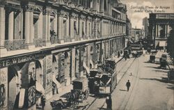 Santiago, Plaza de Armas desde Calle Estado Postcard