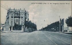 Montevideo Uruguay Avenida Brazil Postcard