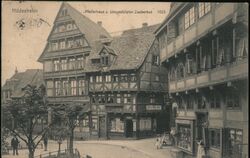 Hildesheim, Pfeilerhaus u. Umgestülpter Zuckerhut 1623 Postcard