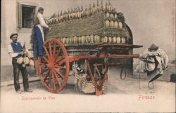 Scaricamento de Vino, Firenze, Italy Postcard Postcard Postcard