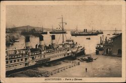 Montevideo Harbor Scene, Uruguay Postcard