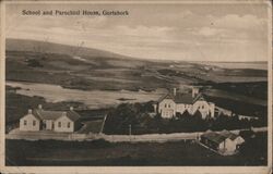 Gortahorrk School and Parochial House Donegal Ireland Postcard