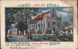 JAVA, Malang Church Indonesia Southeast Asia Postcard Postcard Postcard