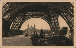 Paris Eiffel Tower & Trocadero Palace Postcard