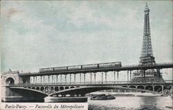 Paris-Passy -- Passerelle du Métropolitain France Postcard Postcard Postcard