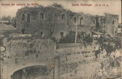 Santo Domingo. Ruinas del palacio de Colón Postcard