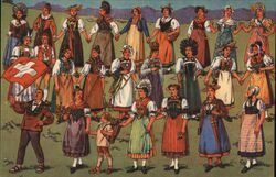 Costumes of Switzerland Postcard