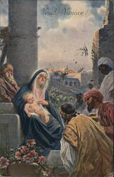 Veselé Vánoce! Merry Christmas Madonna and Child Postcard