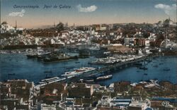 Constantinople. Pont de Galata. Istanbul, Istanbul Turkey Greece, Turkey, Balkan States Postcard Postcard Postcard