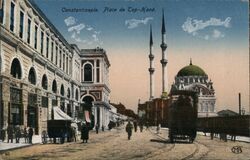 Top-Hané Square, Constantinople, Turkey Postcard